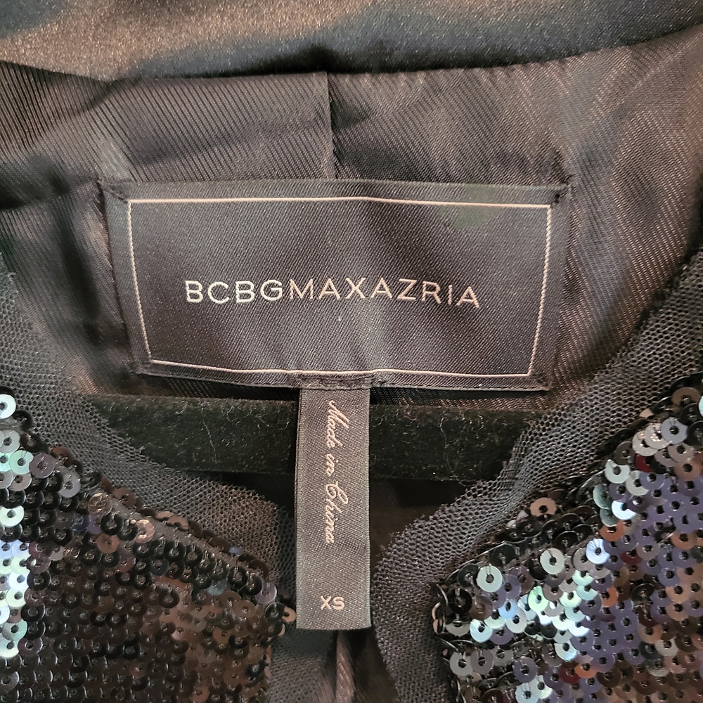 Bcbgmaxazria Black Sequin Jacket - image 3